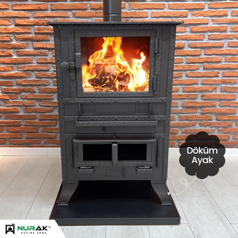 Camlı Maxi Kuzine Şömine