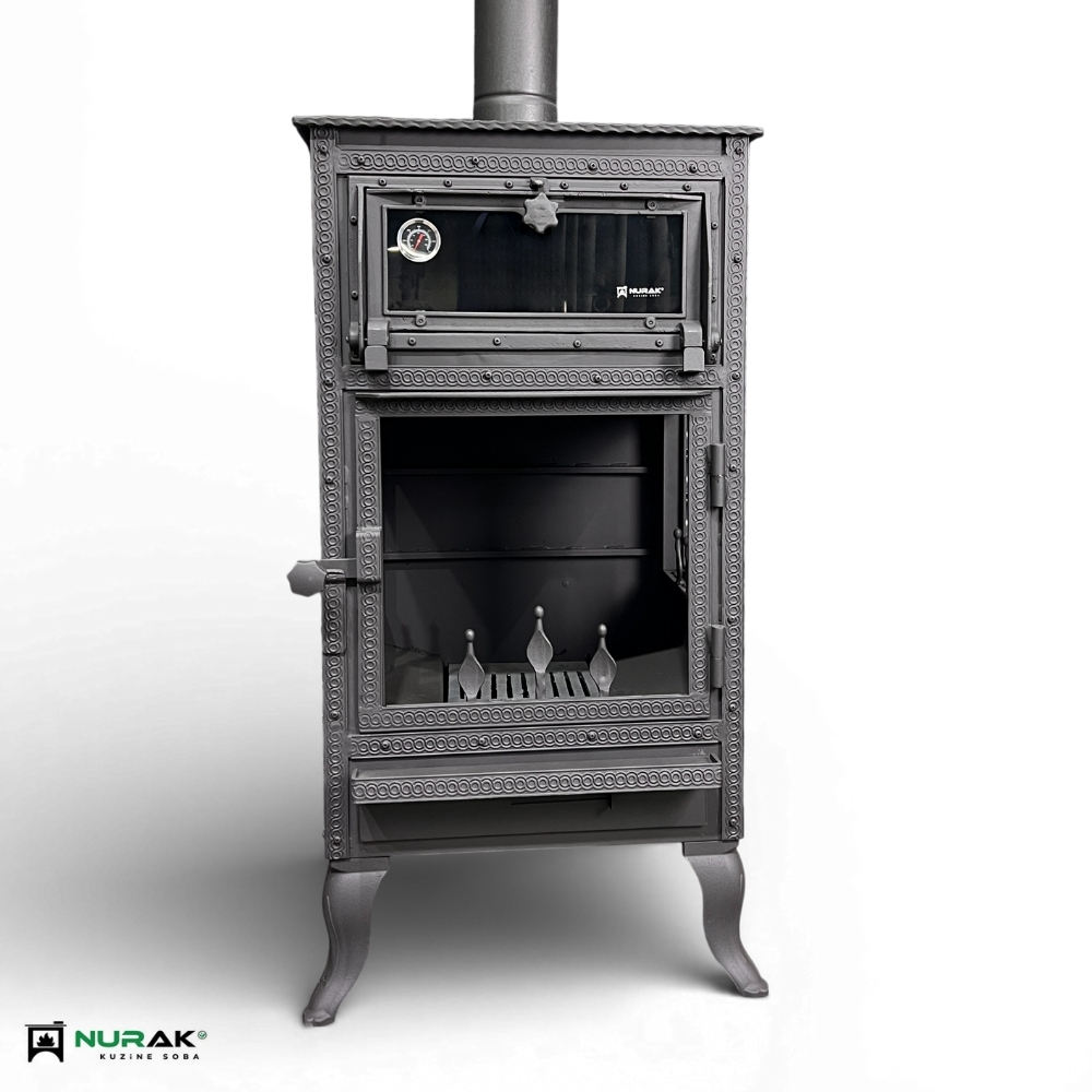 Lüks Fırınlı Şömine Üç Camlı 