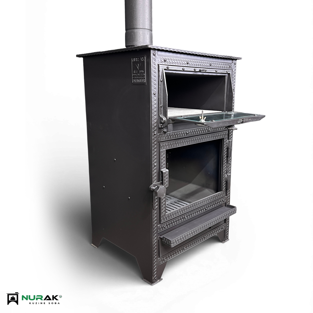 Pileki Taşlı Lüks Fırınlı Şömine